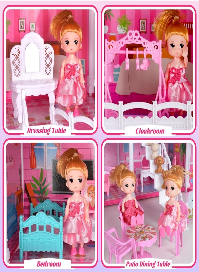 Seifar Doll House for Girls,8 Rooms Dollhouse with Dolls Figure, Puppies,Furnitures, Accessories, Toddler Playhouse Gift for for 3 4 5 6 7 8 9 10 Year Old Girls - Image 5